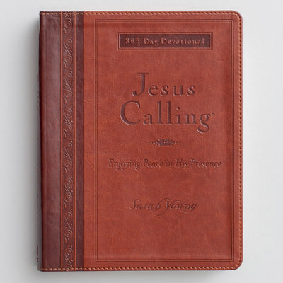 Jesus Calling Brown Leather Look, Deluxe Edition is a great way to experience a deeper relationship with Jesus as you savor the presence of the One who understands you perfectly and loves you forever. 