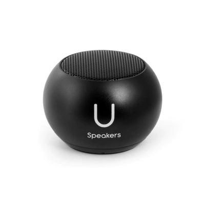 The U Speaker-Mini Matte Black Speaker is the perfect combination between a stationed speaker and one that can go with you everywhere! This miniature speaker is not only stylish but delivers exceptional sound, it has a selfie remote control function to capture your photos on your smart phone camera and magnetic base for convenient placement.