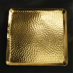 This Gold Hammered Square Tray is perfect for all your serving needs! It is sure to get compliments from all your guests! 