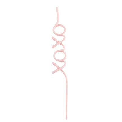 The XOXO Light Pink Straw can make any occasion feel like a celebration! The creative word designs make sippin' out of a straw more fun. Stick in your favorite drink or can for added style and flare.