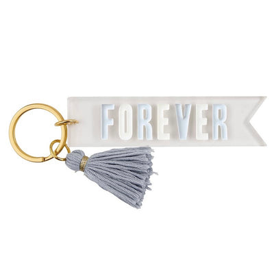 The Acrylic Forever Keychain is the perfect motivation as you grab your keys and head out to start your day! These stylish acrylic key tags are complete with a colorful tassel and fun phrase! A great addition to top off any gift!