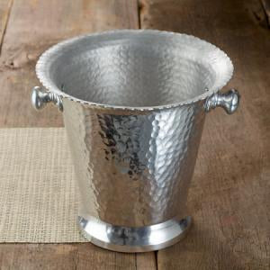This Hammered Aluminum Wine Cooler is a gorgeous compliment to any table scape without the hassle of polishing silver!!!