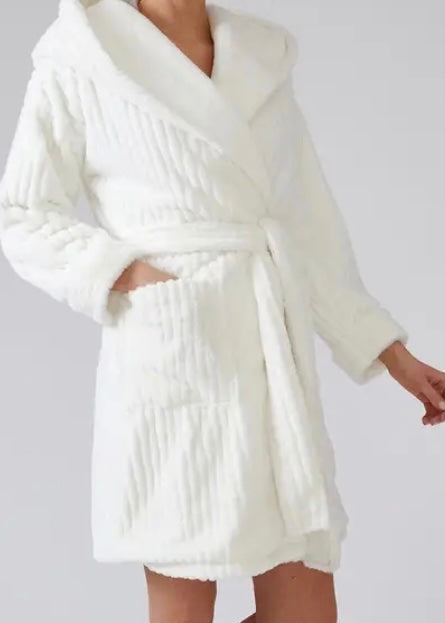 white luxury dressing gown Pretty You Cloud Robe – URBAN ALTERED