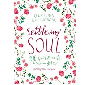 “Settle My Soul: 100 Quiet Moments to Meet with Jesus” White Floral Book is a break from the daily grind.  Hit the pause button and embrace tranquility with this refreshing collection.  100 devotions feature a meaningful message, applicable Scripture, guided prayer, thoughtful reflection questions, and plenty of journaling space to help you center your mind and heart on the Source of peace. Hardcover