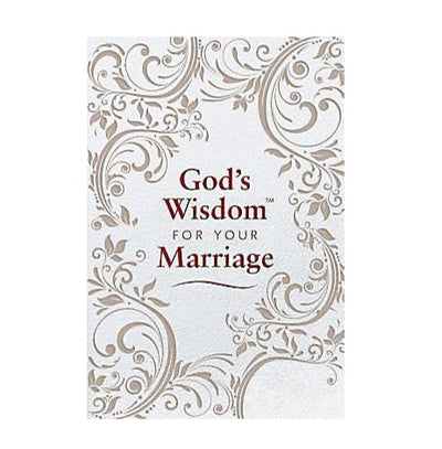 “God's Wisdom for Your Marriage” book can help your marriage last a lifetime. Emphasizing topics that will keep you at the center of God's will such as God's Plan, God's Guidance, and God's Provision, it won't be long before your relationship is thriving. This is the perfect gift for any newlyweds to help guide them on their journey as husband and wife
