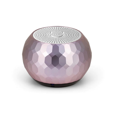 The perfect combination between a stationed speaker and one that can go with you everywhere! This mini speaker in glam lilac is not only stylish but delivers exceptional sound.  • Selfie Remote Control • Bluetooth Pairing • Magnetic Base • Micro USB Charging Cable • Pair & Sync with other U Speakers